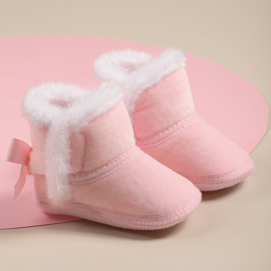 Botas de bebé de camurça sintética quentes para o inverno
