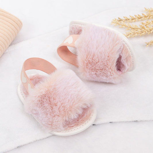 Sandálias de pele sintética para bebé menina