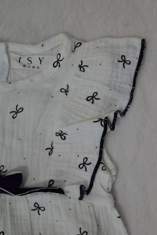 🌞 Body para bebé recém-nascido de verão com laço de cabelo a condizer