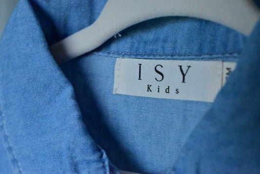 👖 Macacão Denim Explorer para menino – Macacão de verão de manga curta