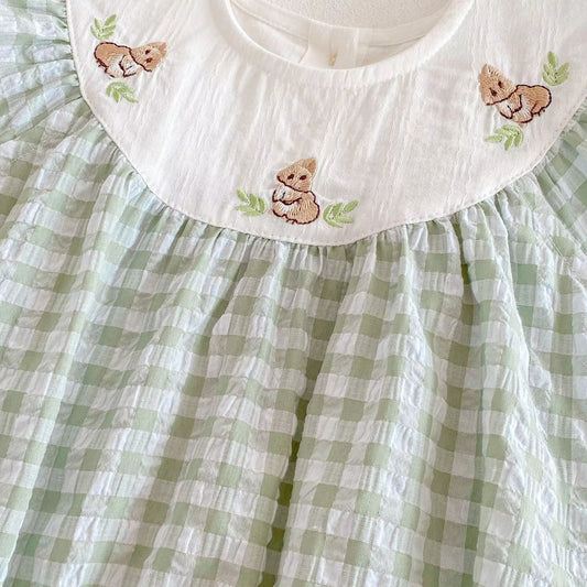 Vestido xadrez infantil Sisters