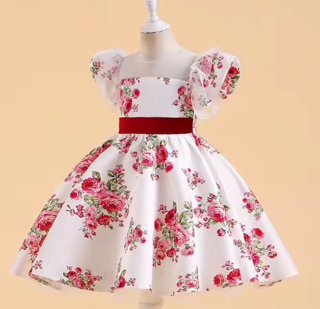 🌸 Vestido de Princesa Jardim Encantado