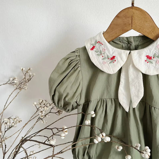 🤍 Body bordado de verão para bebé