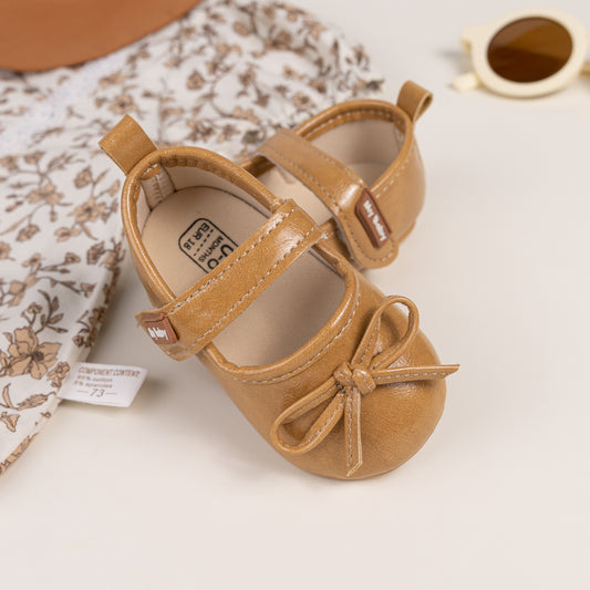 Adoráveis ​​sapatos de bebé Mary Jane com laço