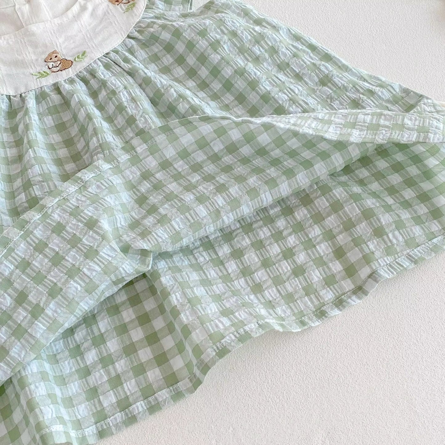 Vestido xadrez infantil Sisters