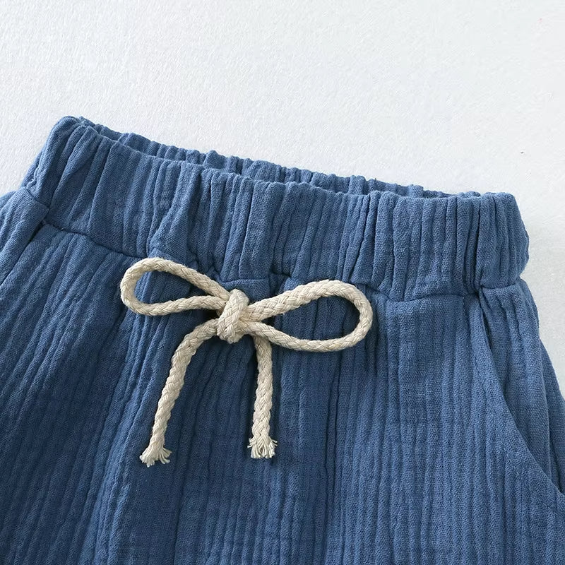 👕 Conjunto de musselina arejado – conjunto confortável de 2 peças