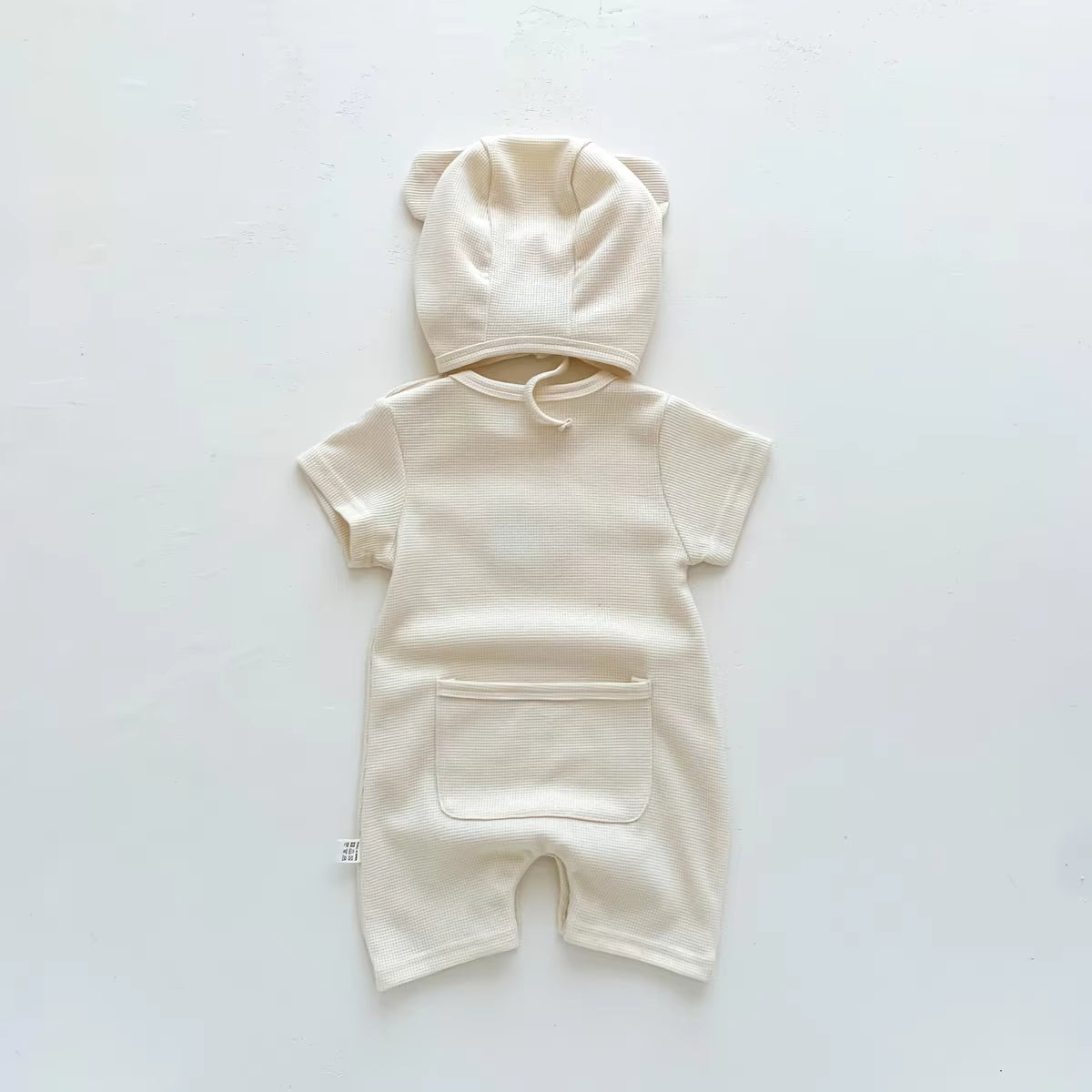 🐻 Body de verão para bebé com gorro a condizer