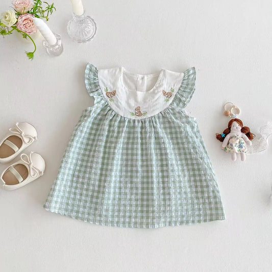 Vestido xadrez infantil Sisters