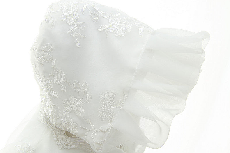 Vestido de batizado Heavenly Grace com touca a condizer