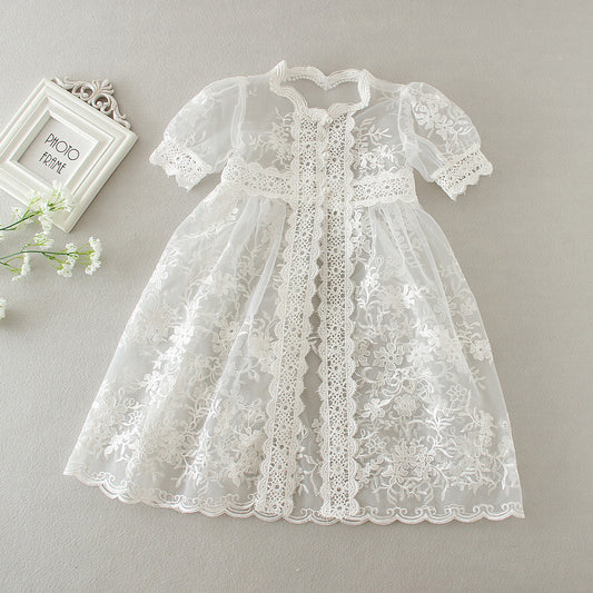 Vestido de batizado Heavenly Grace com touca a condizer