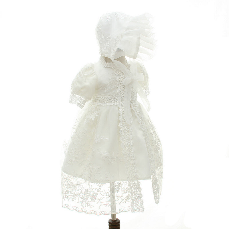 Vestido de batizado Heavenly Grace com touca a condizer