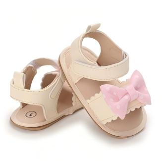 Sandálias de bebé com laço às bolinhas