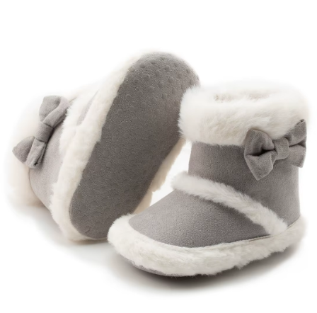 Botas de bebé de camurça sintética quentes para o inverno