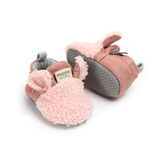 Sapatos de lã berbere quentes para recém-nascidos gatinharem